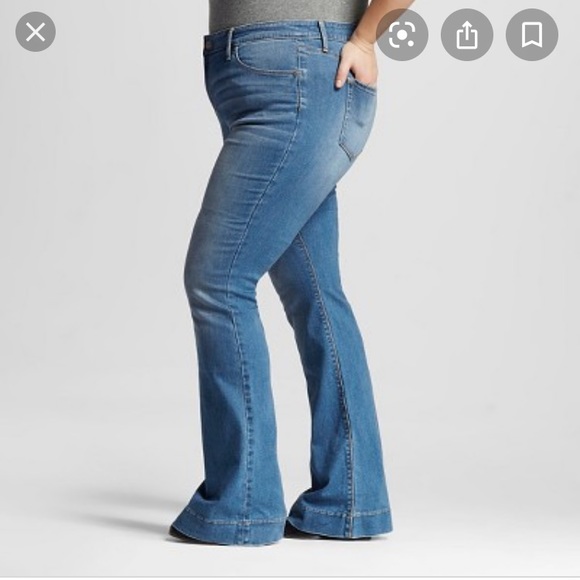 plus size flare leg jeans